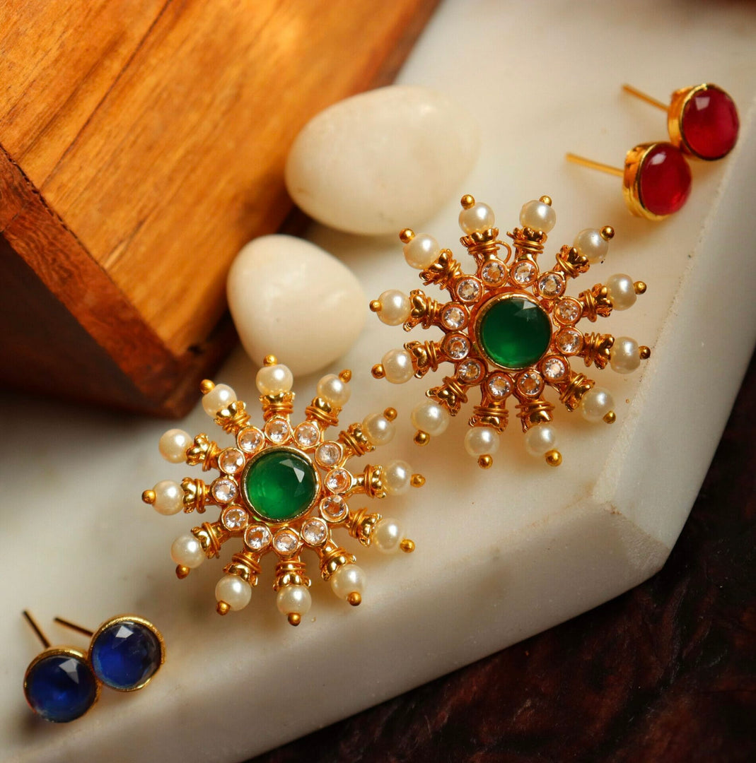 Sharanya Changeable Studs - Circle