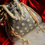 Load image into Gallery viewer, Pearl Batwa Potli Bags
