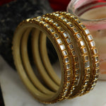 Load image into Gallery viewer, Genelia Kundan Bangles - (4 Bangles)
