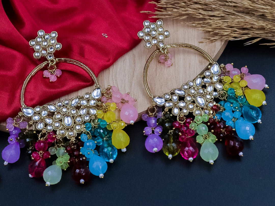 Anokhi Kundan Chandbali with Crystal Beads