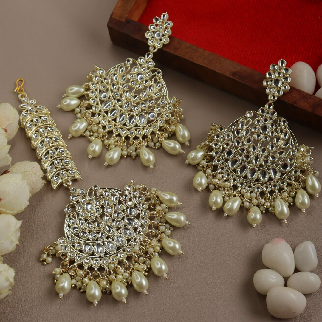 Jesica Kundan Earring Teeka Set