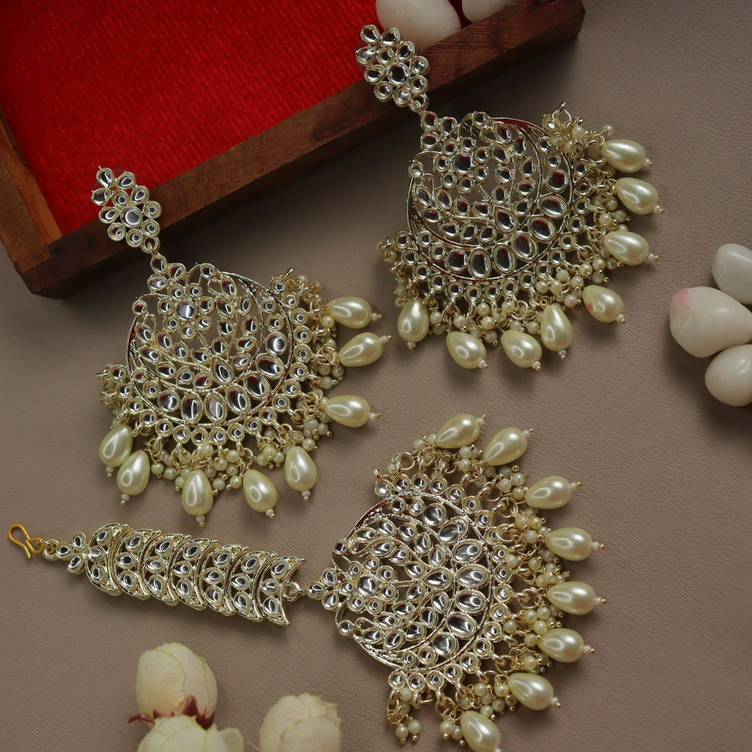 Jesica Kundan Earring Teeka Set