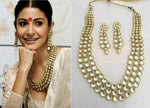 Load image into Gallery viewer, Anushka Sharma Inspired Long Kundan Necklace - Golden
