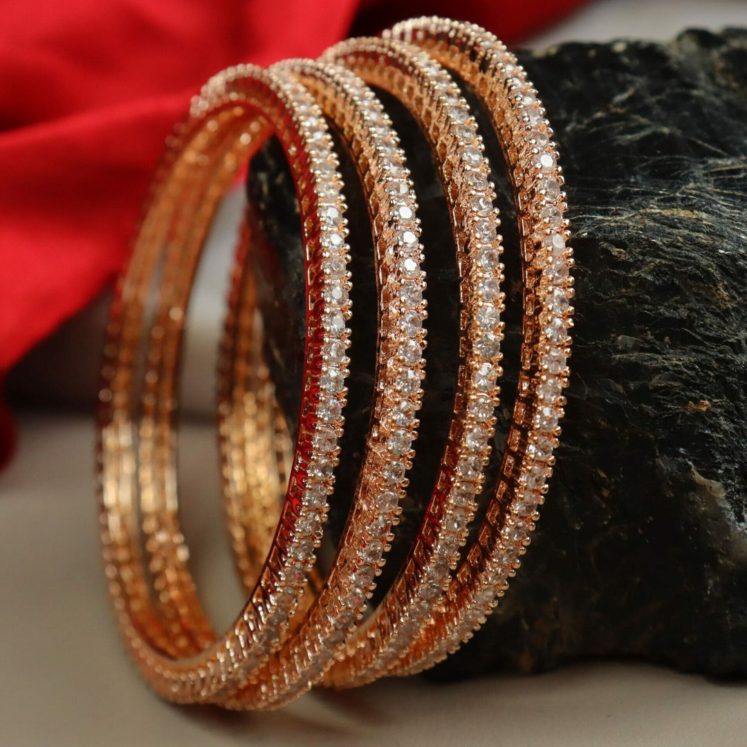 Gauri AD Bangles - Rosegold