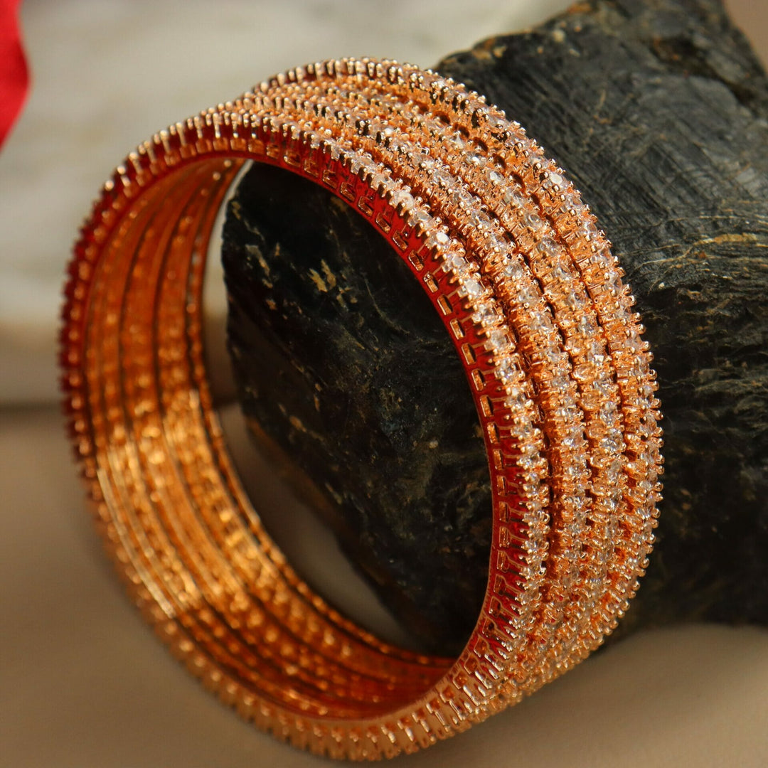 Gauri AD Bangles - Rosegold